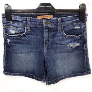 Joe's Jeans 25 Dark Blue Shorts Petra Distressed